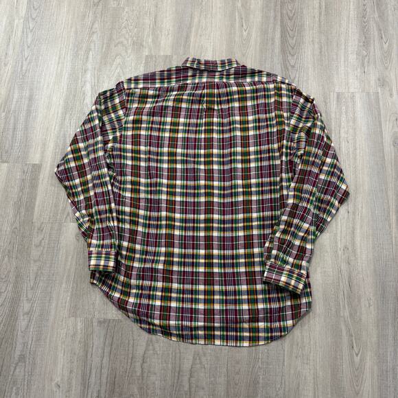 Vintage Polo Ralph Lauren Shirt Men's Extra Large XL Plaid Check Preppy Pony 90s - Picture 5 of 6